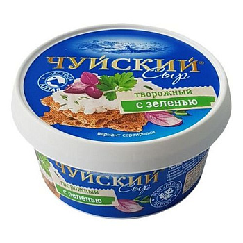 Сыр творожный Чуйский с зеленью 67% 140гр