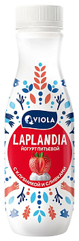 Йогурт питьевой LAPLANDIA с клубникой и сливками 2,5% 260 гр