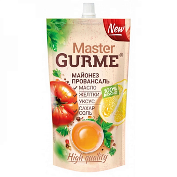 Майонез Master Gurme Провансаль м.д.ж. 50,5% 350мл дой-пак