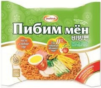 Лапша б/п Пибим Мён Paldo кисло-сладким соусом 130г