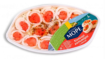 Кольца кальмара Вкусное море с семгой в масле 150г
