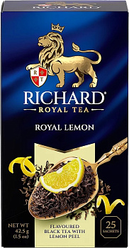 Чай RICHARD Royal Lemon 42,5г черный (25 пак*1,7г)