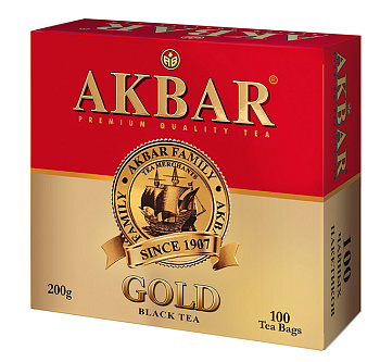 Чай AKBAR Голд пакет 200г (100пак*2г)