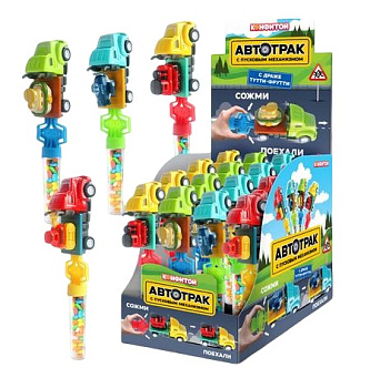 Игрушка Автотрак с конфетами с пусковым механизмом 5г