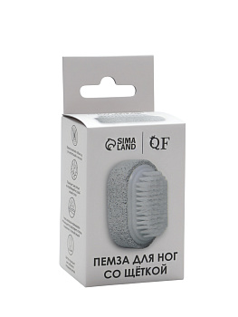 Пемза с щёткой овал 6,5*4,5*3,5(±0,5)см МИКС к/короб QF 260455