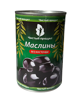 Маслины ЧИСТЫЙ ПРОДУКТ б/к 300г ж/б