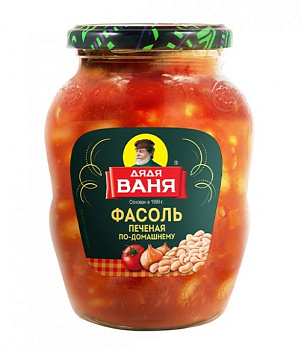 Фасоль ДЯДЯ ВАНЯ печеная по-домашнему 370г с/б