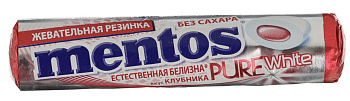 Жевательная резинка  Ментос Пьюр Фреш Ролл Клубника 15,5г