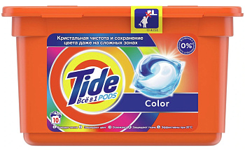 Гель д/стирки TIDE в капсулах Color 10х22.8г