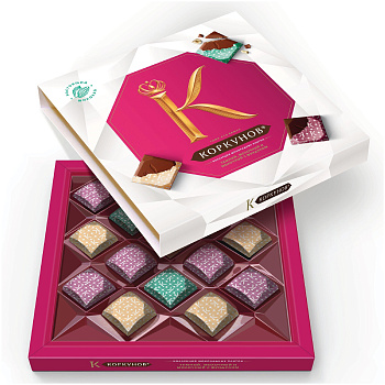 Конфеты КОРКУНОВ коллекция плиток  131г