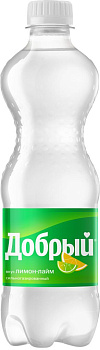 Напиток газированный ДОБРЫЙ Лимон-лайм 0,5л п/б