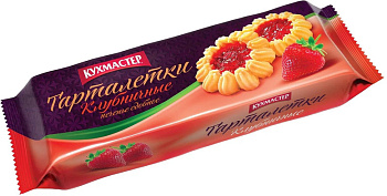 Печенье Кухмастер Тарталетки  клубника 240г