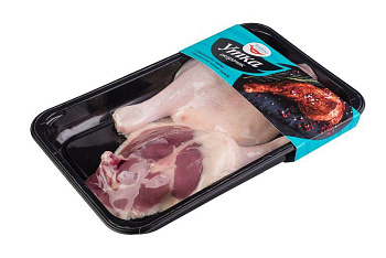 Утка окорочок УЛЫБИНО СКИН с/м в/у лоток