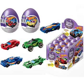 Яйцо шоколадное ШОКИ-ТОКИ HOT WHEELS с игрушкой 20г