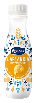 Йогурт питьевой LAPLANDIA с манго и со вкусом пломбира 2,5% 260 гр VIOLA