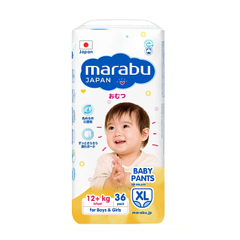 Подгузники-трусики Marabu XL 12+ кг 36шт