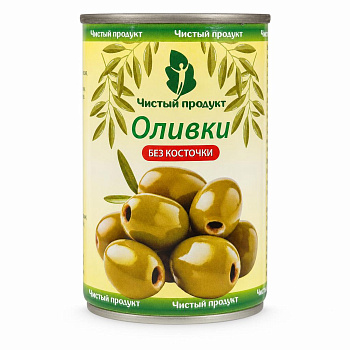 Оливки ЧИСТЫЙ ПРОДУКТ б/к 300г ж/б
