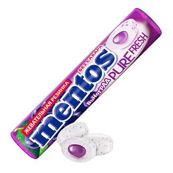 Жевательная резинка MENTOS ПФ Ролл Виноград 15,5 гр