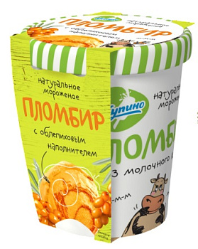 Мороженое Купино Пломбир с облепихой ведро 270г