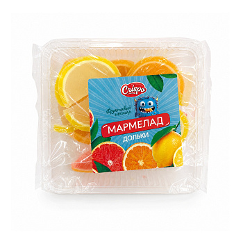 Мармелад CRISPO Фруктовый нектар с ароматом лимона, апельсина и грейпфрута 200г  