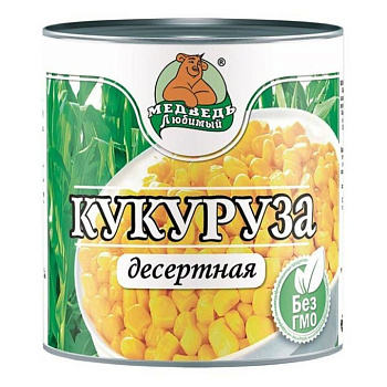 Кукуруза МЕДВЕДЬ ЛЮБИМЫЙ Десертная Премиум 212мл