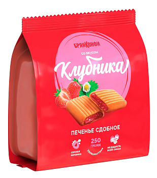 Печенье БРЯНКОНФИ клубника 250г