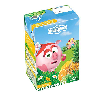 Нектар Смешарики Мультифрукт 0,2л т/п