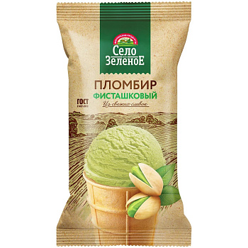 Мороженое Село Зеленое Стаканчик пломбир фисташковый 15% 70г  
