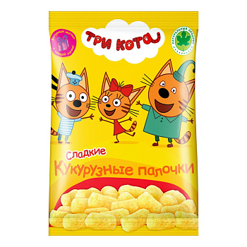 Кукурузные палочки Сладкая Сказка Три кота 75г
