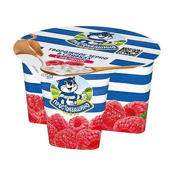 Творожное зерно ПРОСТОКВАШИНО в сливках Малина 5% 140г