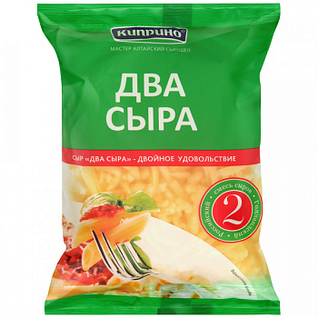 Сыр ТМ Киприно Два сыра тертый 125 гр