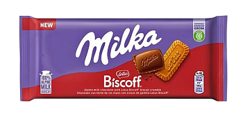 Шоколад Milka Lotus Biscoff 90г  