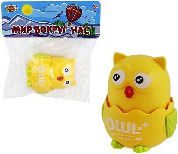 Сова заводная 4 цвета 16,5х19см M1669-3