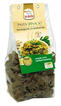 Паста PASTA LA BELLA папарделле со шпинатом 250г