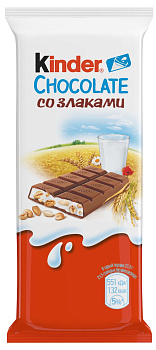 Шоколад KINDER со злаками 24г 