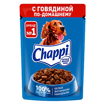 Корм CHAPPI д/собак говядина по-домашнему 85г