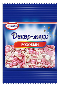 Декор-микс Розовый, 10г