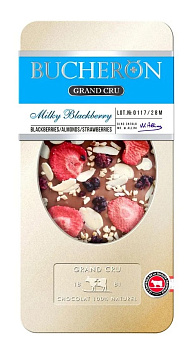 Шоколад BUCHERON молочный c ежевикой, орехами и клубникой ж/б 100г
