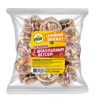 Пряники КАРАВАЙ с шоколадным вкусом Семейный бюджет 380г