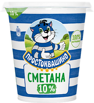 Сметана Простоквашино 10% стакан 300г Сметана Простоквашино 10% стакан 300г