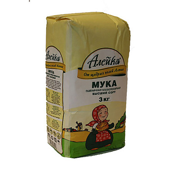 Мука АЛЕЙКА пшеничная в/с 3кг 