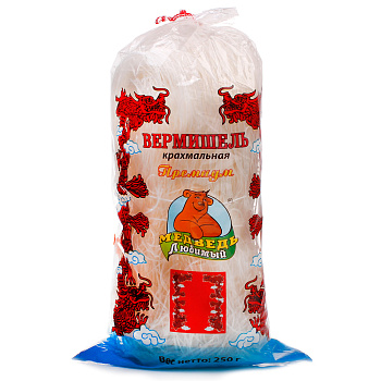 Лапша крахмальная б/п МЕДВЕДЬ ЛЮБИМЫЙ 250г