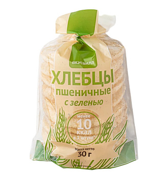 Хлебцы ВКУСВИЛЛ пшеничные с зеленью 30г