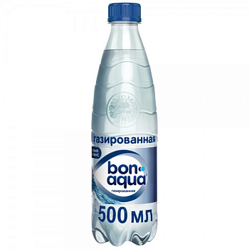 Вода питьевая BON AQUA газированная 0,5л п/б