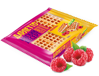 Вафли ДАРЛЕТТО с фруктовой начинкой Малина 288г