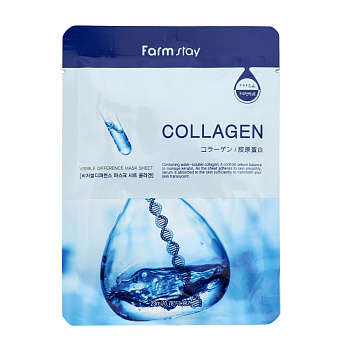 Маска тканевая д/лица Visible Difference с коллагеном 23мл