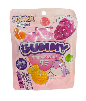 Мармелад жевательный FRUIT GUMMY микс фруктовых вкусов 50г