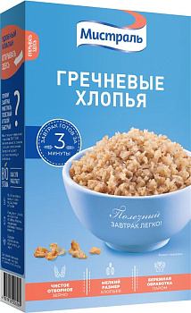 Хлопья МИСТРАЛЬ гречневые  400г