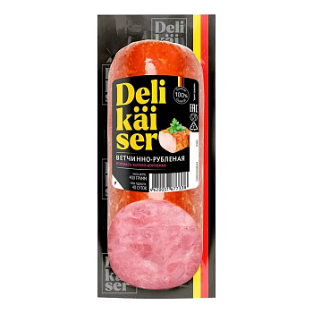 Колбаса Delikaizer Ветчинно-рубленая п/к в/у 400г