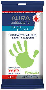 Салфетки влажные AURA антибакт 20шт